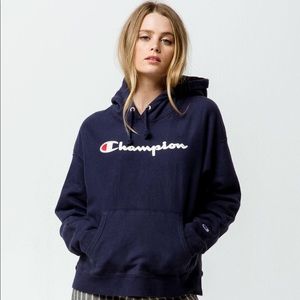 Navy blue champion hoodie